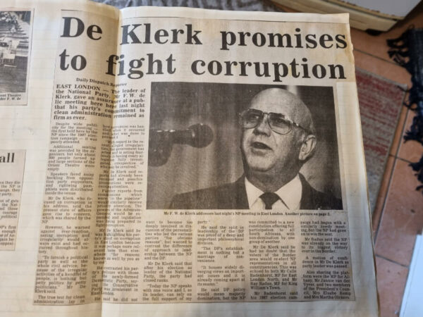 Former President FW De Klerk